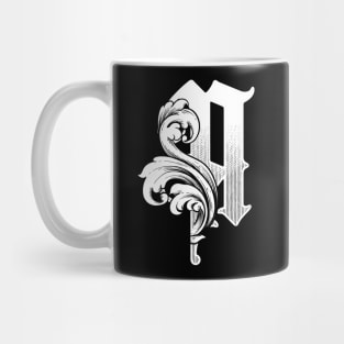 illustration of A font vintage style hand drawing design Mug